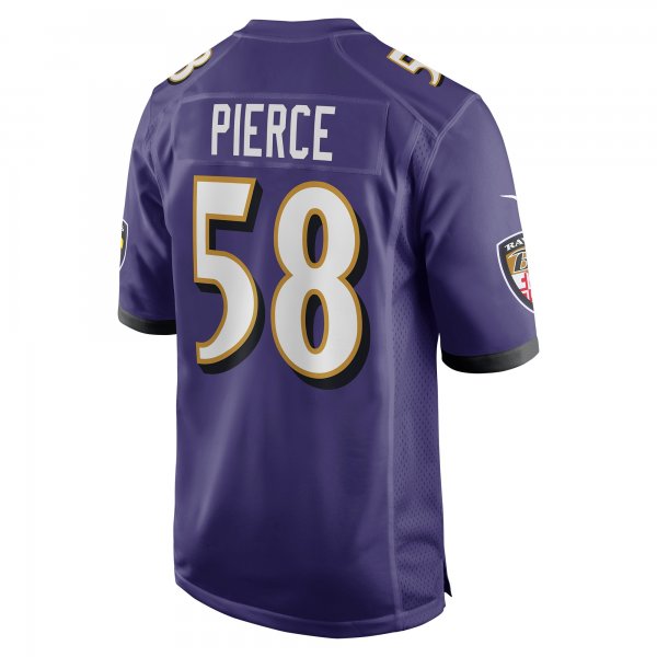 Men's Baltimore Ravens Michael Pierce Nike Purple Player Game Jersey