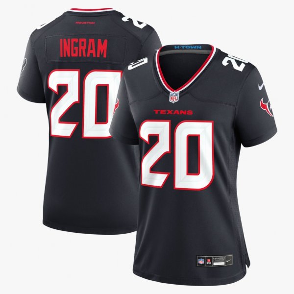 Women's Houston Texans Ja'Marcus Ingram Nike Navy Team Game Jersey