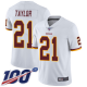 Washington Redskins #21 Sean Taylor White Men's Stitched NFL 100th Season Vapor Limited Jersey