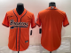 Men's Denver Broncos Blank Orange Stitched Baseball Cool Base Jersey