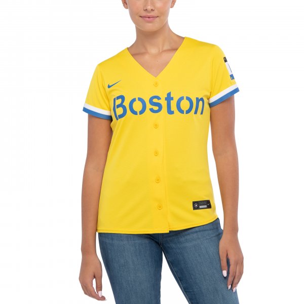 Women's Boston Red Sox Rafael Devers Nike Gold City Connect Replica Player Jersey