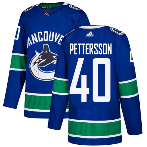 Adidas Vancouver Canucks #40 Elias Pettersson Blue Home Stitched NHL Jersey