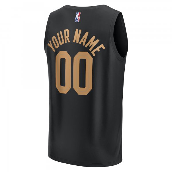 Youth Cleveland Cavaliers  Fanatics Black Fast Break Replica Custom Jersey - Statement Edition