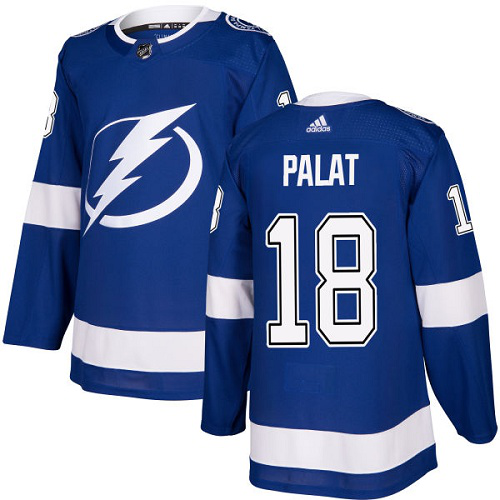 Adidas Tampa Bay Lightning #18 Ondrej Palat Blue Home Stitched NHL Jersey