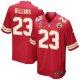 Joshua Williams #23 Kansas City Chiefs Super Bowl LVII Champions 3 Stars Men's Game Red NFL Jersey