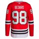 Men's Chicago Blackhawks Connor Bedard adidas Red 2023 NHL Draft Home Primegreen Player Jersey