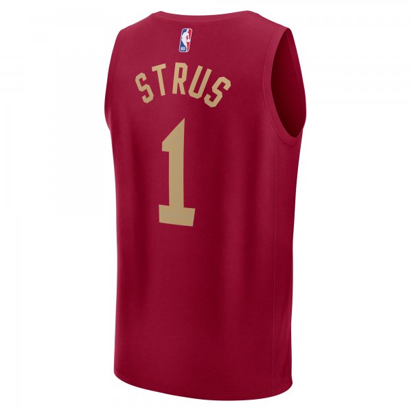 Men's Cleveland Cavaliers Max Strus Fanatics Wine Fast Break Player Jersey - Icon Edition