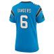 Women's Carolina Panthers Miles Sanders Nike Blue Team Game Jersey