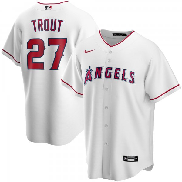 Youth Los Angeles Angels Mike Trout Nike White Alternate Replica Player Jersey