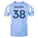 adidas Drew Baiera New York City FC Home Jersey 25/26 w/ MLS Patches (Bahia Light Blue)