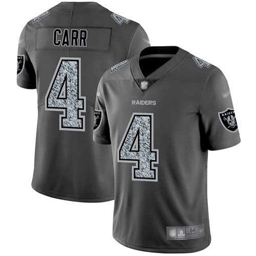 Las Vegas Raiders #4 Derek Carr Gray Static Men's Stitched NFL Vapor Untouchable Limited Jersey