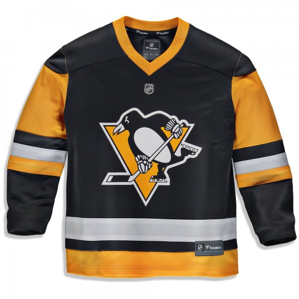 Youth Pittsburgh Penguins Fanatics Black Home Replica Custom Jersey