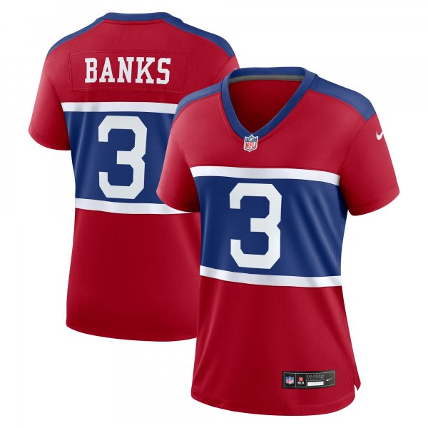 Women's New York Giants #3 Deonte Banks Nike Century Red Alternate Player Game Jersey