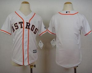 Houston Astros Blank White Cool Base Stitched Youth MLB Jersey