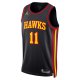 Unisex Atlanta Hawks Trae Young Jordan Brand Black Swingman Jersey - Statement Edition