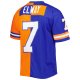 Men's Denver Broncos John Elway Mitchell & Ness Royal/Orange 1990 Split Legacy Replica Jersey