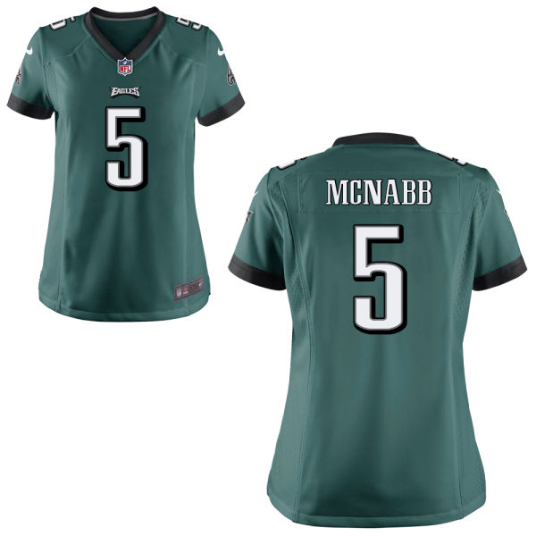 Women's Nike Philadelphia Eagles #5 Donovan Mcnabb Game Green Team Color Home NFL Jersey