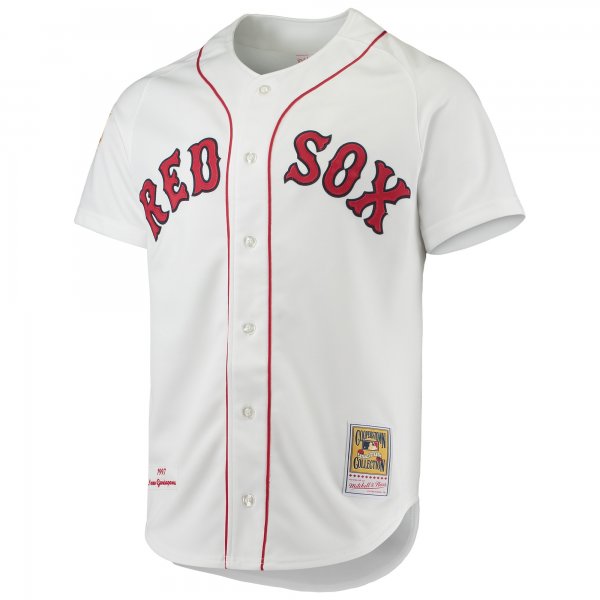 Men's Boston Red Sox Nomar Garciaparra Mitchell & Ness White 1997 Cooperstown Collection Jersey