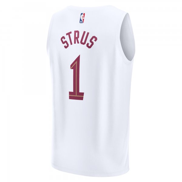 Youth Cleveland Cavaliers Max Strus Fanatics White Fast Break Replica Player Jersey - Association Edition