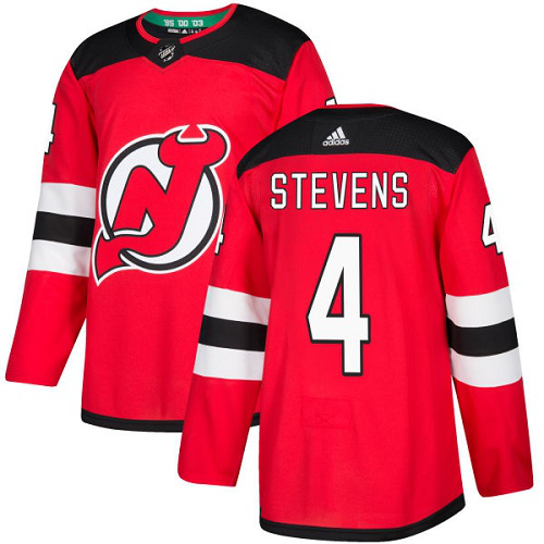 Adidas New Jersey Devils #4 Scott Stevens Red Home Stitched NHL Jersey