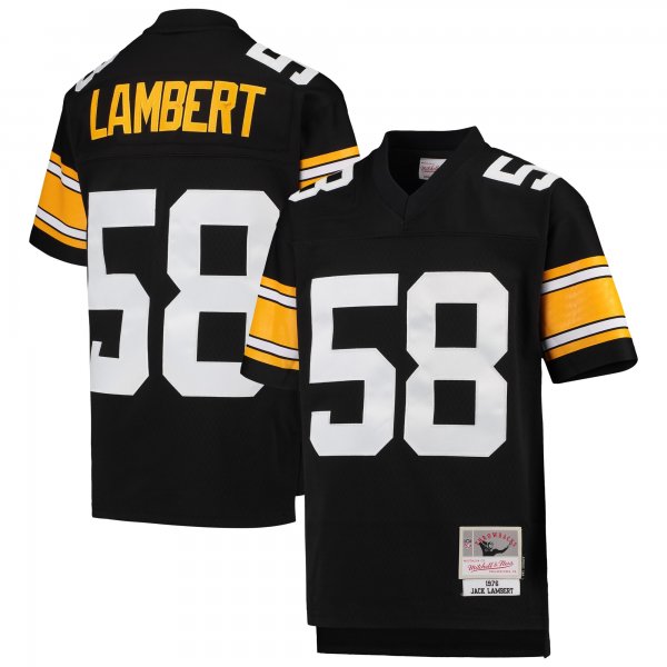 Youth Pittsburgh Steelers Jack Lambert Mitchell & Ness Black 1976 Legacy Retired Player Jersey