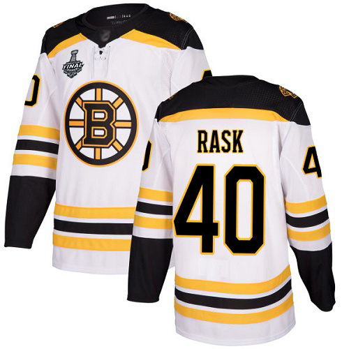 Boston Bruins #40 Tuukka Rask White Road Stanley Cup Final Bound Stitched Adidas NHL Jersey