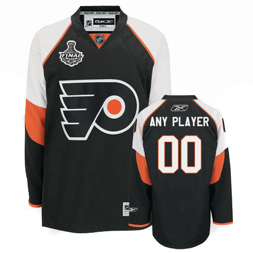 Philadelphia Flyers Personalized Black Stanley Cup Finals Patch NHL Jersey