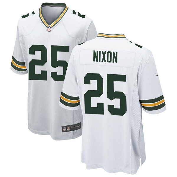 Men's Green Bay Packers #25 Keisean Nixon Limited Nike White Jersey