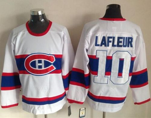 Montreal Canadiens #10 Guy Lafleur White CCM Throwback Stitched NHL Jersey