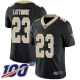 New Orleans Saints #23 Marshon Lattimore Black Team Color Men's Stitched NFL 100th Season Vapor Limited Jersey