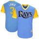 Tampa Bay Rays #3 Evan Longoria Light Blue Longo" Players Weekend Stitched MLB Jersey"