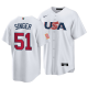 Kansas City Royals #51 Brady Singer 2023 World Baseball Classic White  Men's USA Jersey