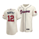 Men's Atlanta Braves #12 Sean Murphy Flex Base Nike Cream Alternate Jersey