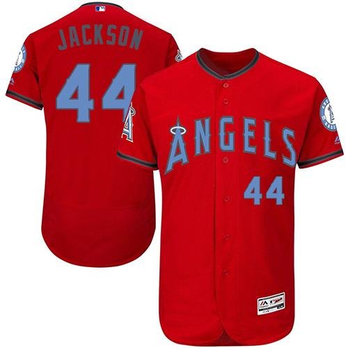 Los Angeles Angels of Anaheim #44 Reggie Jackson Red Flexbase Collection 2016 Father's Day Stitched MLB Jersey