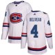 Adidas Montreal Canadiens #4 Jean Beliveau White 2017 100 Classic Stitched NHL Jersey