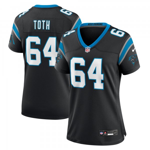 Women's Carolina Panthers Brett Toth Nike  Black  Game Jersey