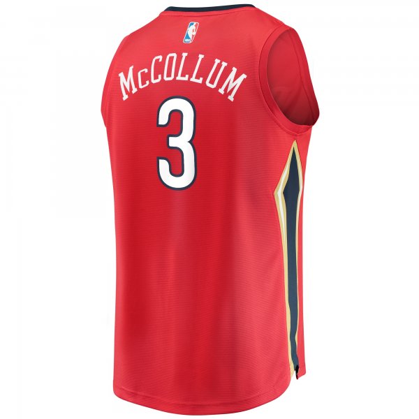 Men's New Orleans Pelicans C.J. McCollum Fanatics Red Fast Break Replica Player Jersey - Statement Edition