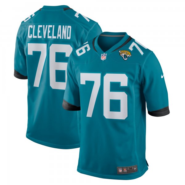 Men's Jacksonville Jaguars Ezra Cleveland Nike  Teal  Game Jersey