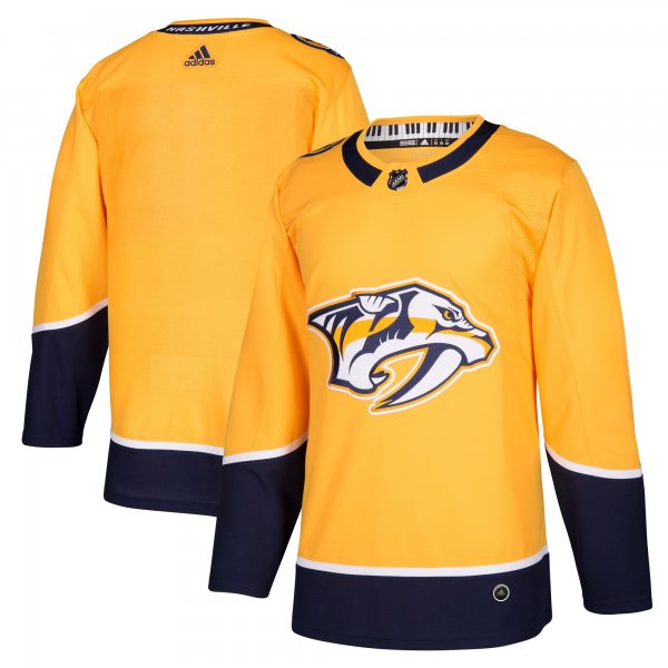 Men's Nashville Predators adidas Gold Home Blank Jersey