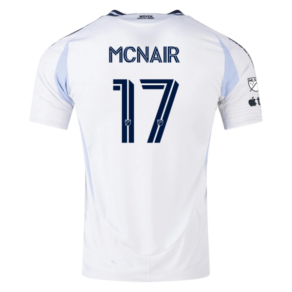 adidas San Diego FC Paddy McNair Away Jersey 25/26 w/ MLS & Apple Patch (White)
