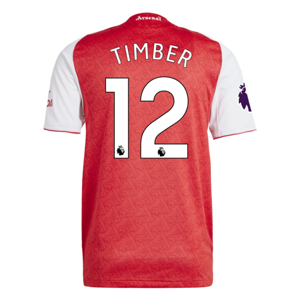 adidas Jurrien Timber Arsenal FC Home Jersey 25/26 w/ EPL Patch (Better Scarlet/White