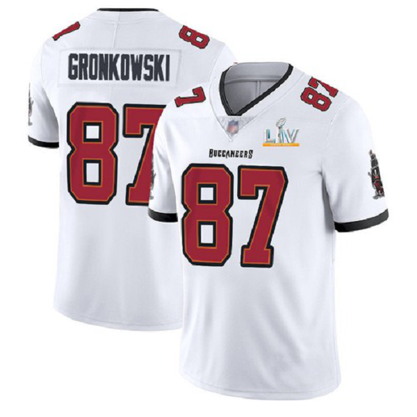 Men's Tampa Bay Buccaneers Rob Gronkowski White 2021 Super Bowl LV Jersey