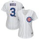 Chicago Cubs #3 David Ross White(Blue Strip) Home Women's Stitched MLB Jersey