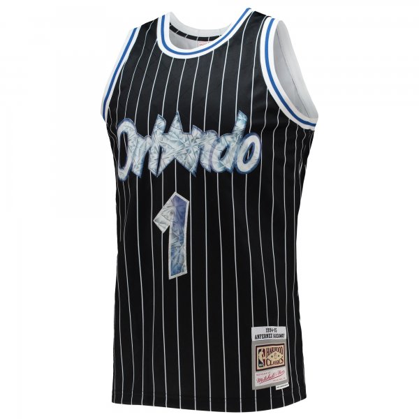 Men's Orlando Magic Penny Hardaway Mitchell & Ness Black 1996/97 Hardwood Classics NBA 75th Anniversary Diamond Swingman Jersey