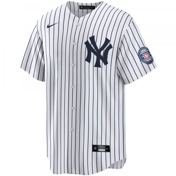 Men's New York Yankees Derek Jeter Nike White/Navy 2020 Hall of Fame Induction Replica Jersey