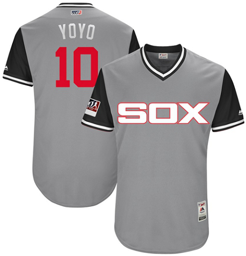 Chicago White sox #10 Yoan Moncada Grey Yoyo" Players Weekend Stitched MLB Jerseys"