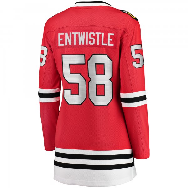 Women's Chicago Blackhawks MacKenzie Entwistle Fanatics Red Home Breakaway Player Jersey