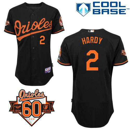 Baltimore Orioles #2 J.J. Hardy Black Cool Base Stitched MLB Jersey