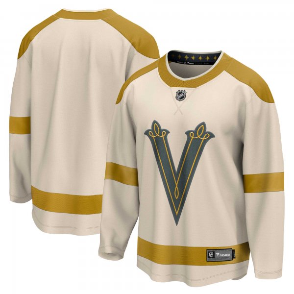 Men's Vegas Golden Knights Cream 2024 NHL Winter Classic Breakaway Jersey