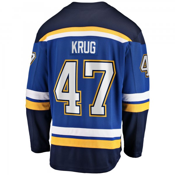 Men's St. Louis Blues Torey Krug Fanatics Blue Home Breakaway Jersey